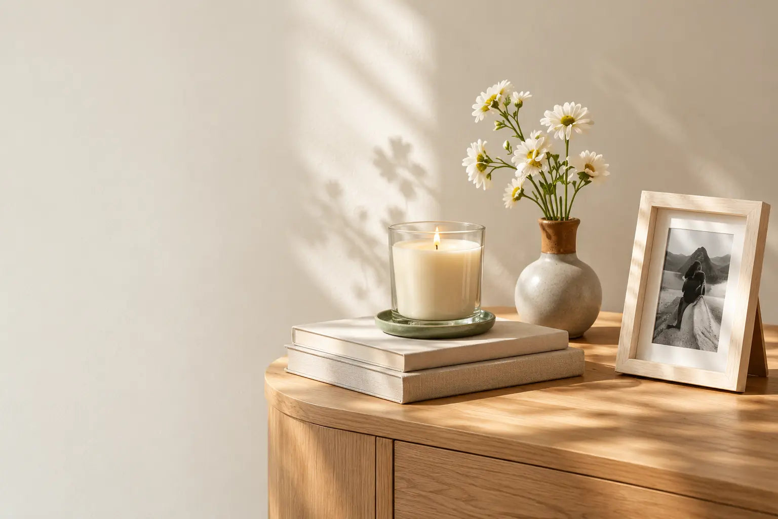 Still life of carefully chosen home products