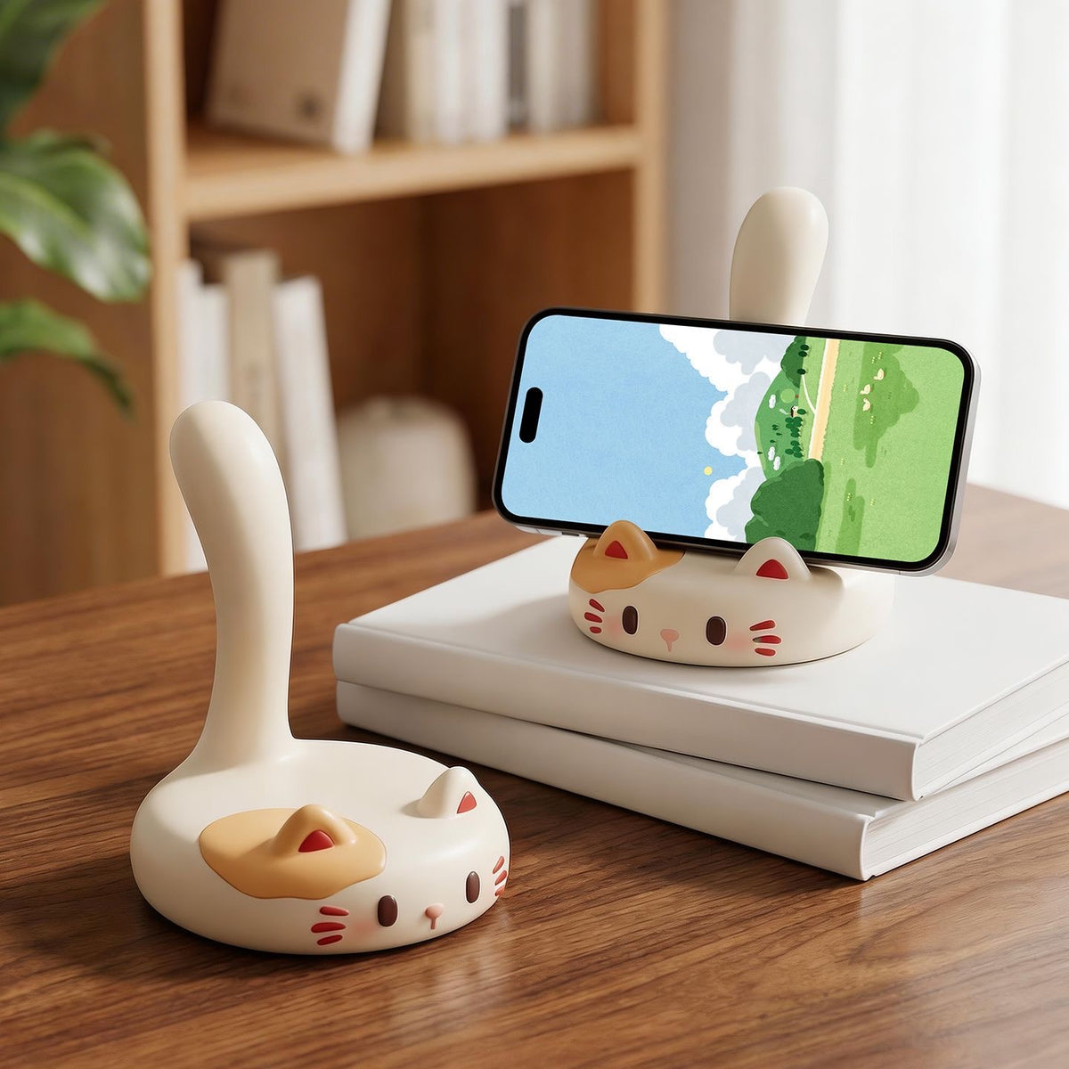 Calico Cat Resin Phone Stand | Desk Phone Holder