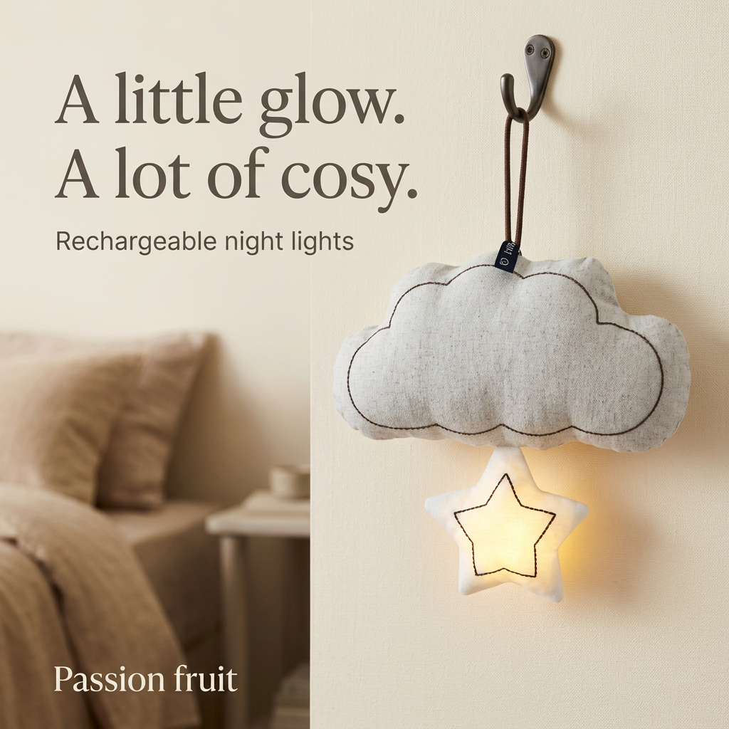 Passion fruit 云朵星星小夜灯 Facebook 宣传图